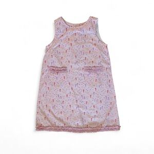 Emma’s Garden Pink Seahorse Print Dress Size 6 Easter Spring Cottagecore